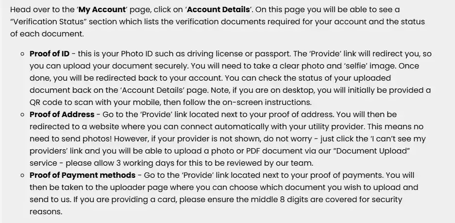 Amazon Slots official verification guidance in the FAQ or account Verification Status area